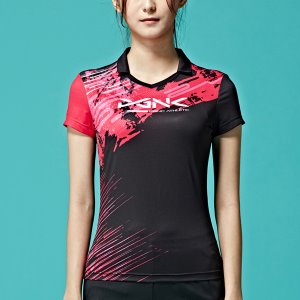 ST-2556 여성용 볼링 티셔츠 (BLACK/PINK)