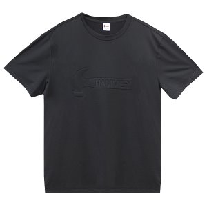 [시즌특가] 햄머 엠보 로고 라운드 티셔츠 / 블랙